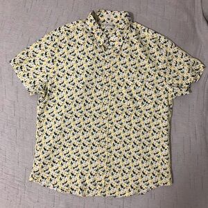 J. Crew bees and daisies print short sleeve shirt